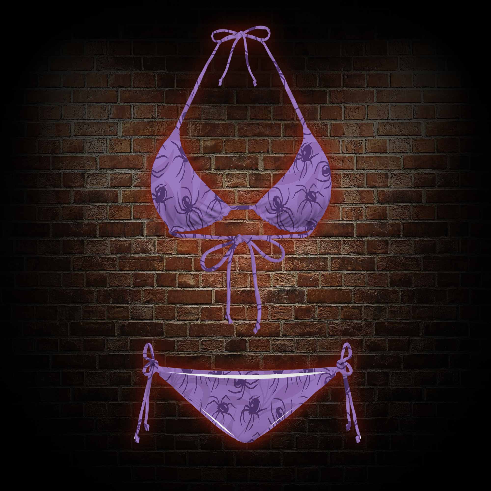 Spiders Women's Adjustable Tie-Strap Bikini