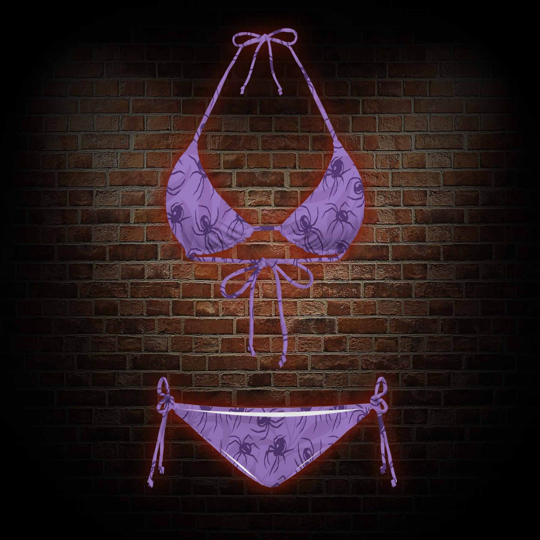 Spiders Women's Adjustable Tie-Strap Bikini