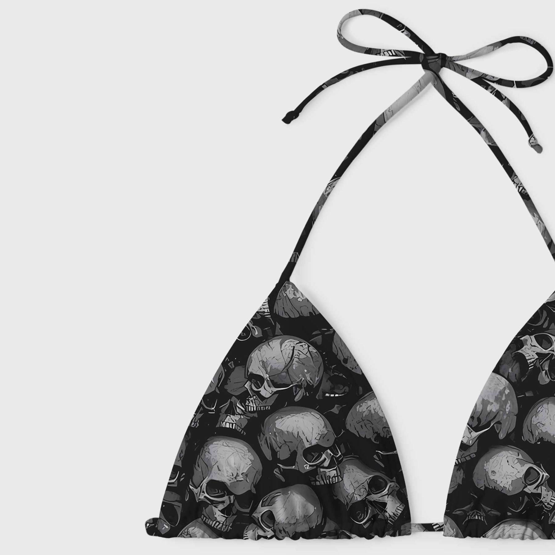 Skulls Women's Adjustable Tie-Strap Bikini
