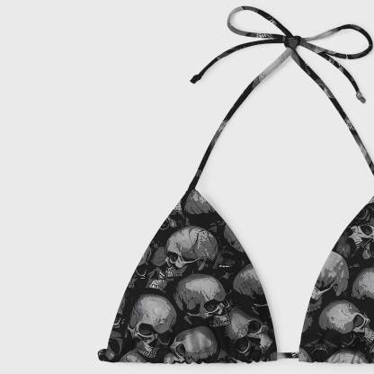 Skulls Women's Adjustable Tie-Strap Bikini