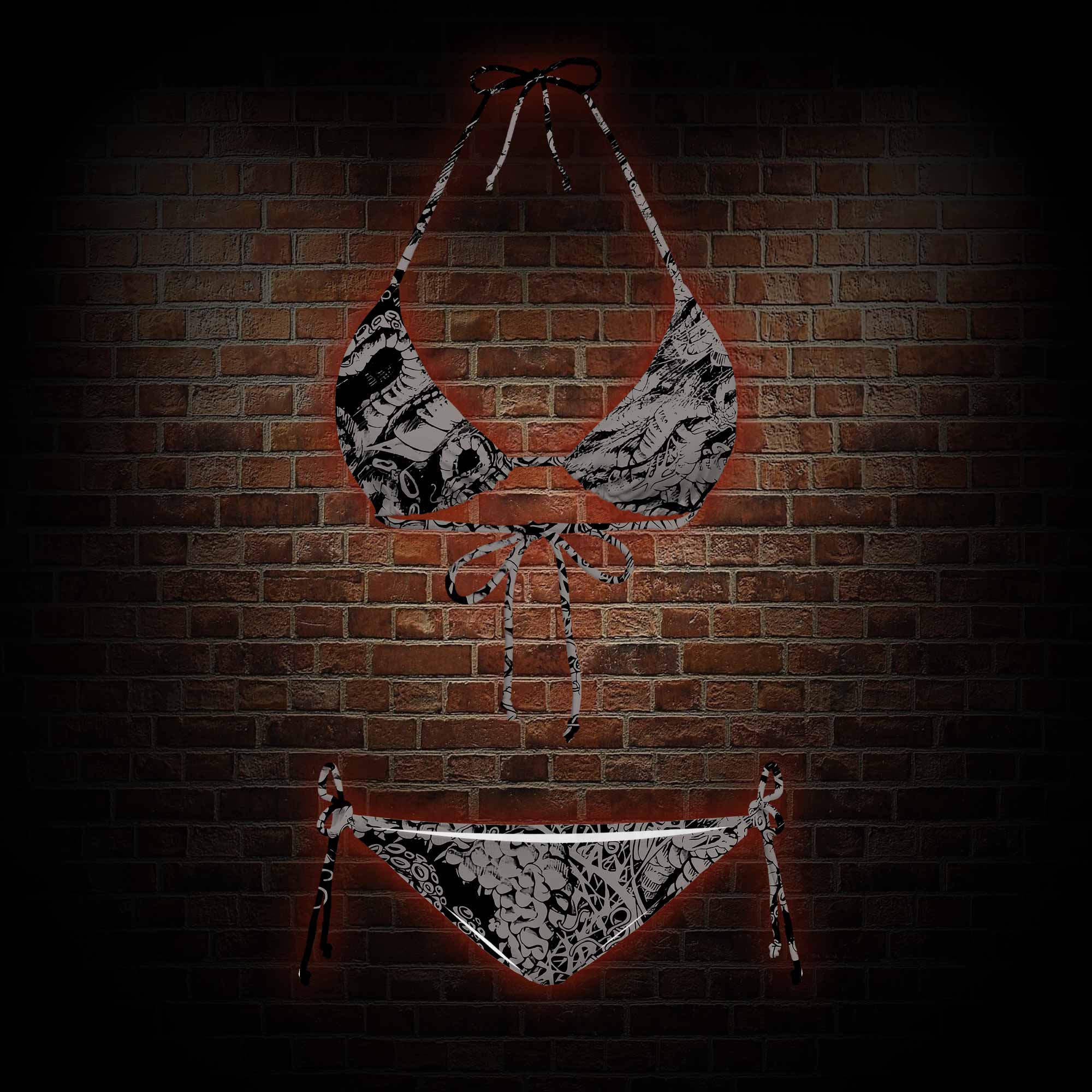 Cthulhu Mythos Women's Adjustable Tie-Strap Bikini