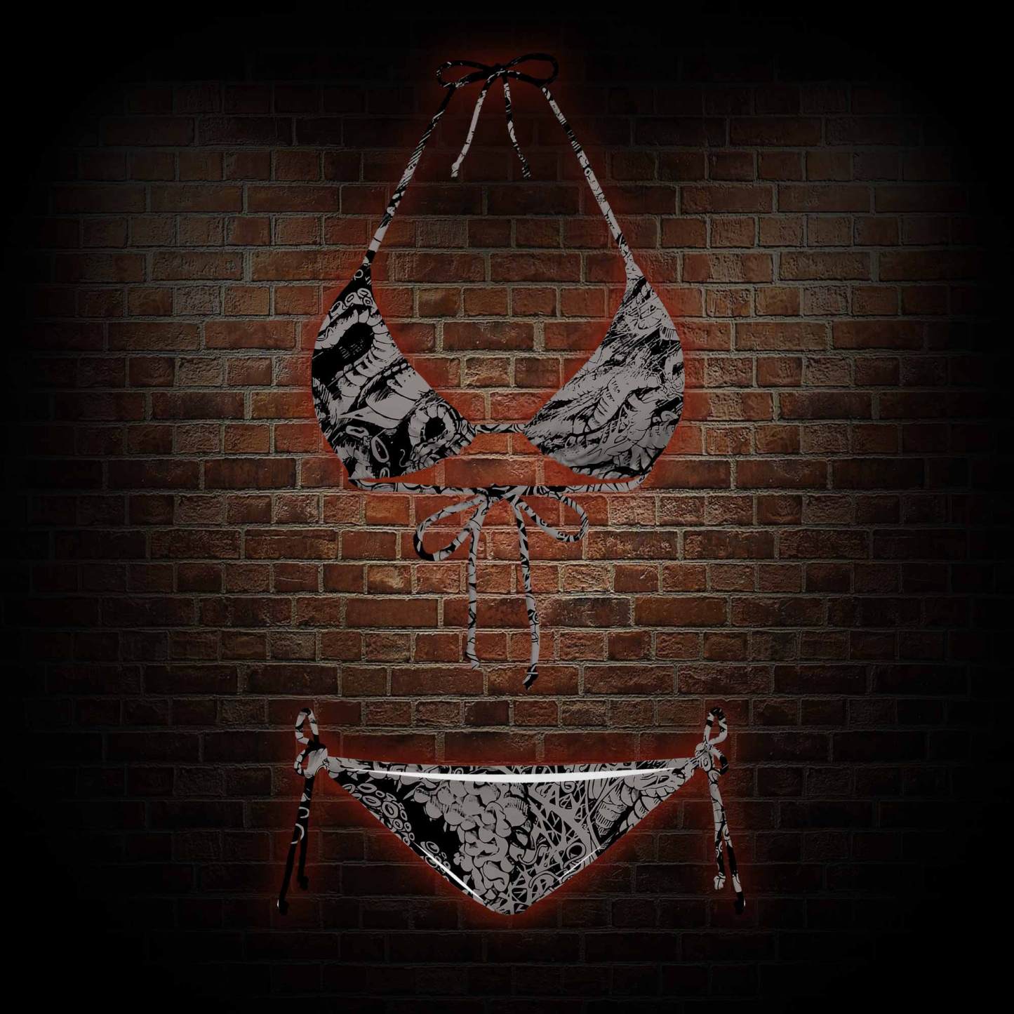 Cthulhu Mythos Women's Adjustable Tie-Strap Bikini