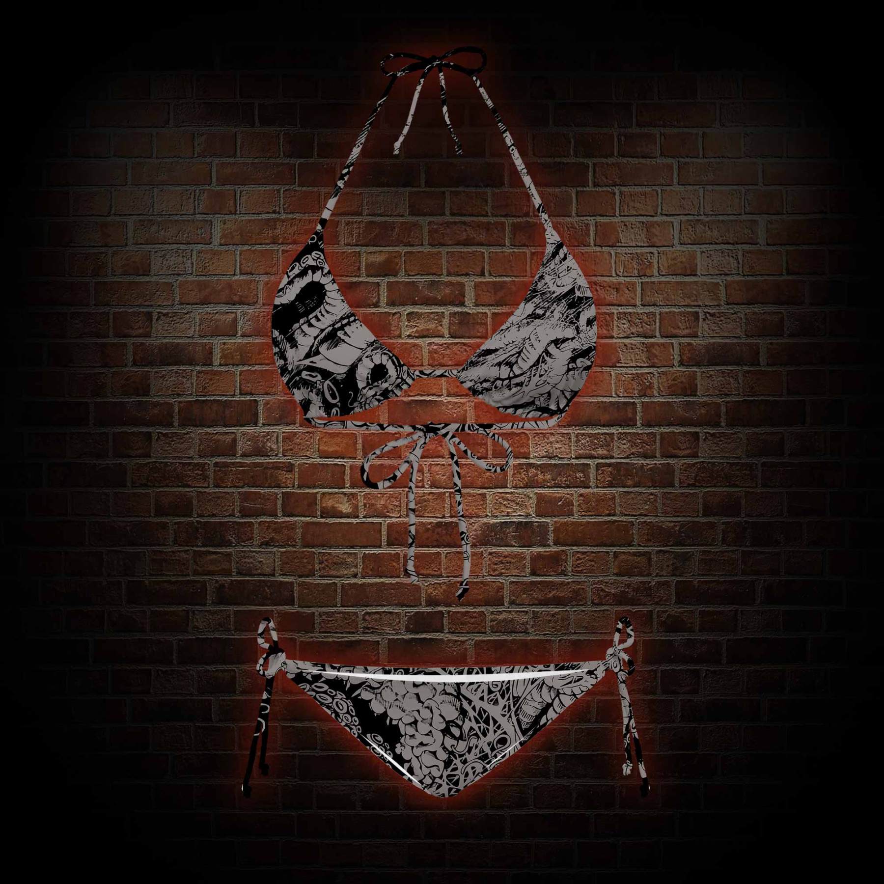 Cthulhu Mythos Women's Adjustable Tie-Strap Bikini