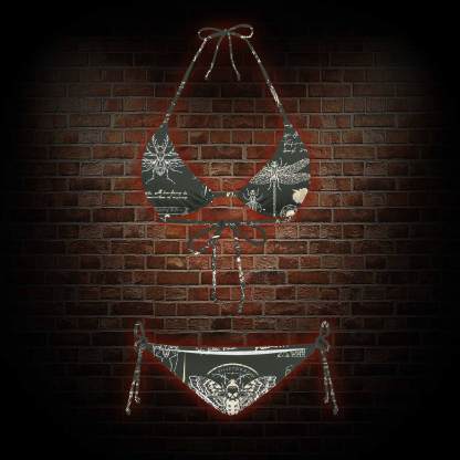 Retro Insects Women's Adjustable Tie-Strap Bikini