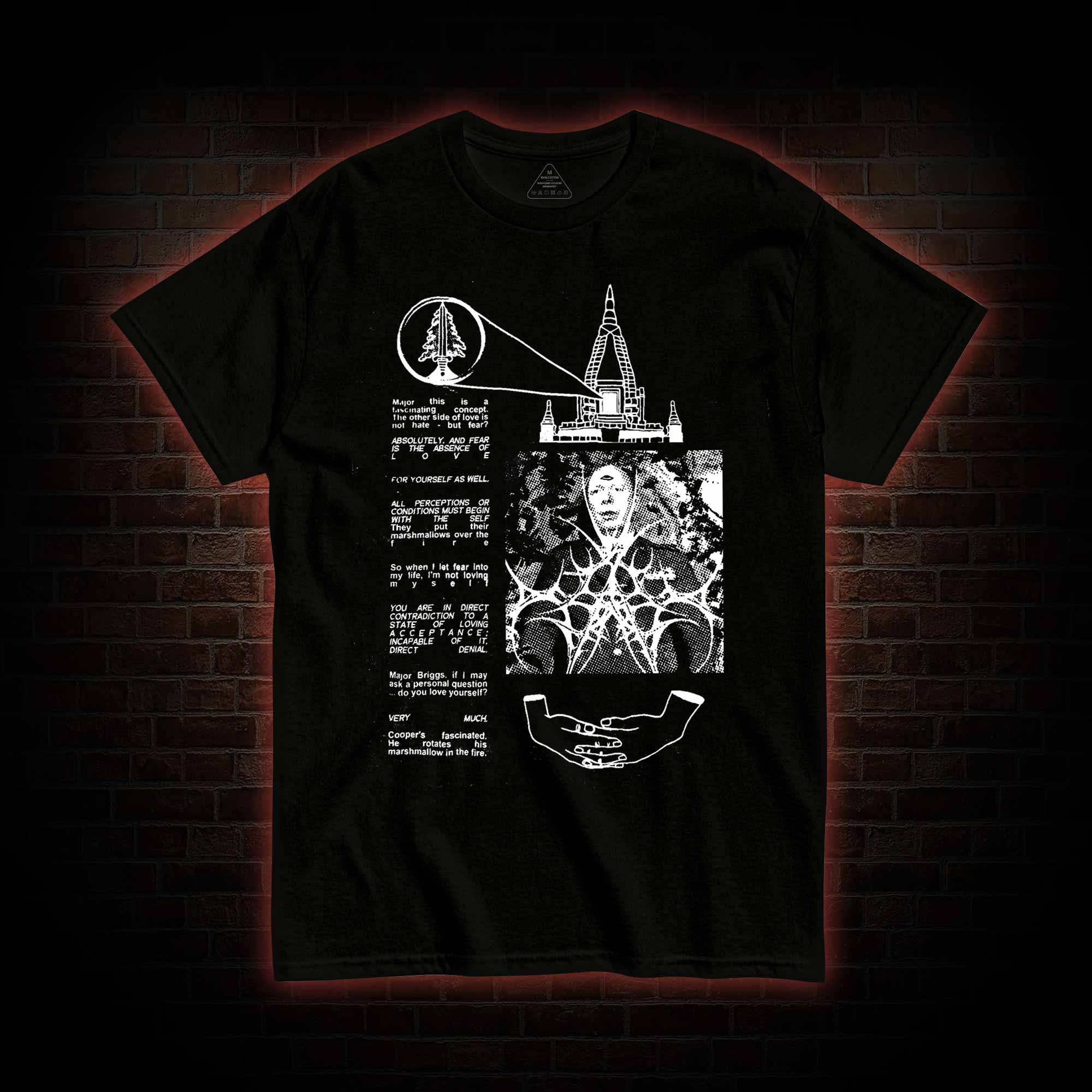 He Rotates His Marshmallow in the Fire T-shirt