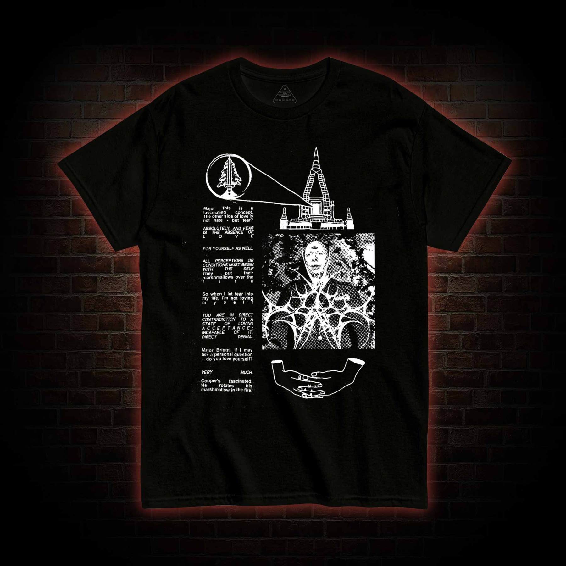 He Rotates His Marshmallow in the Fire T-shirt