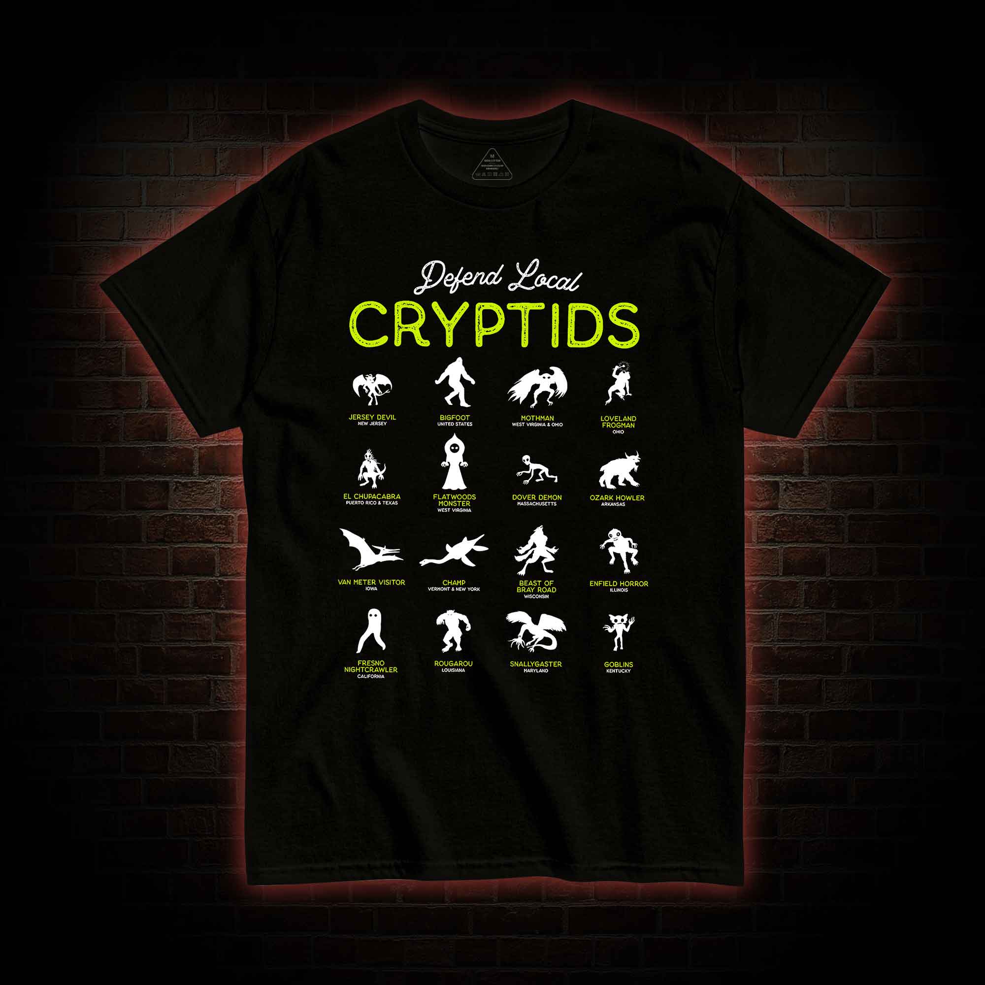 Defend Local Cryptids Creature Collection T-shirt