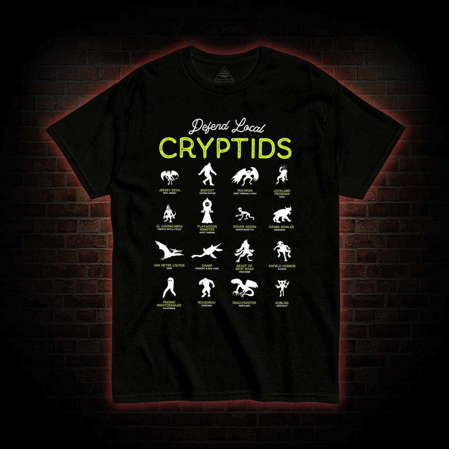 Defend Local Cryptids Creature Collection T-shirt