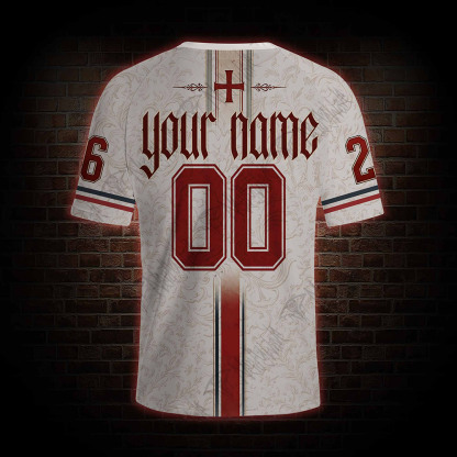 Personalized England Heraldic Lion Football Jersey