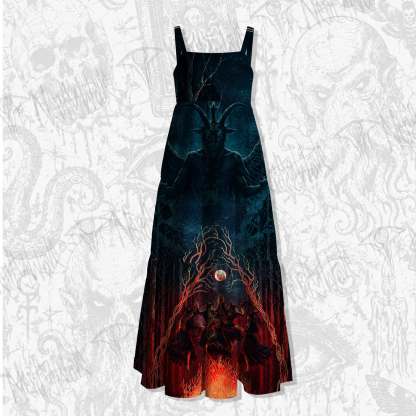 Witch Wide Straps Maxi Dress