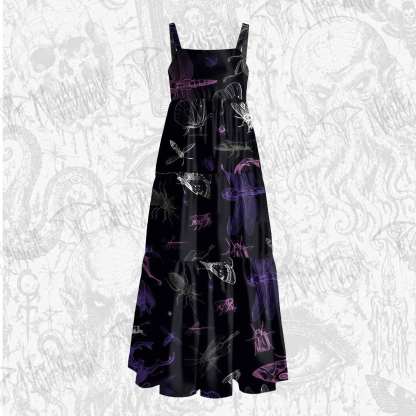 Bugs Wide Straps Maxi Dress