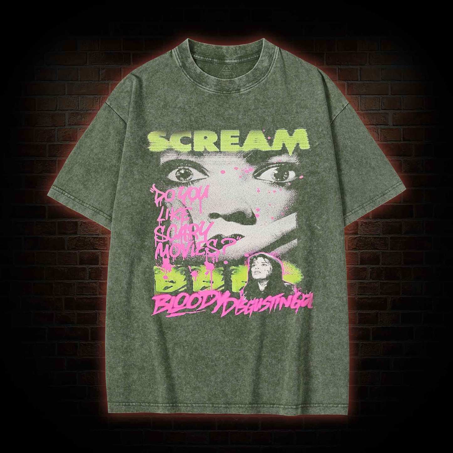 Do You Like Scary Movies? Vintage Movie Washed T-shirt