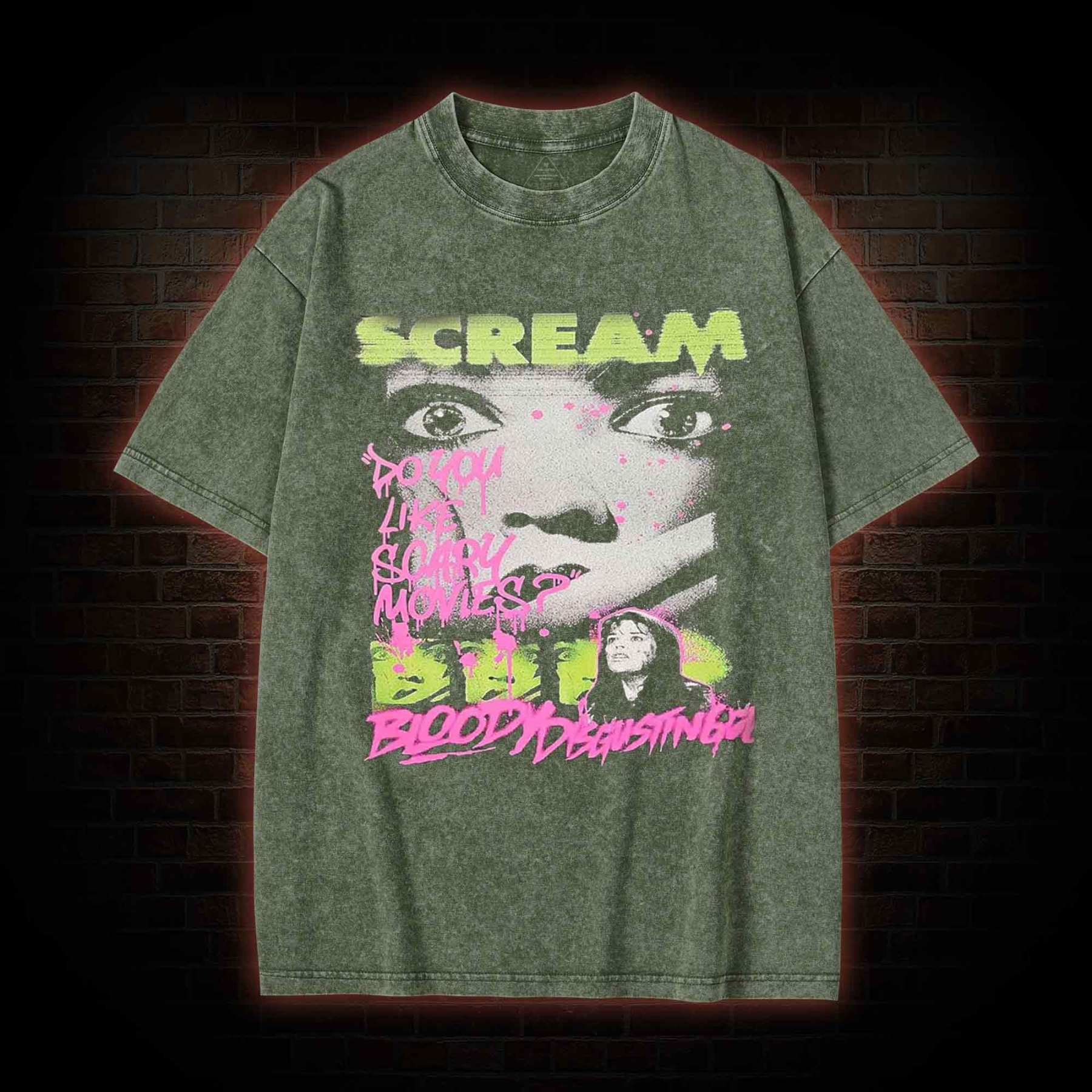 Do You Like Scary Movies? Vintage Movie Washed T-shirt