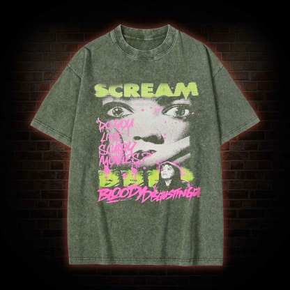 Do You Like Scary Movies? Vintage Movie Washed T-shirt