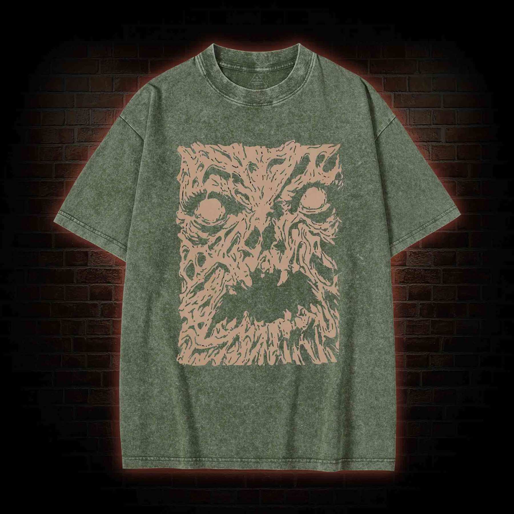 Necronomicon Evil Horror Washed T-shirt