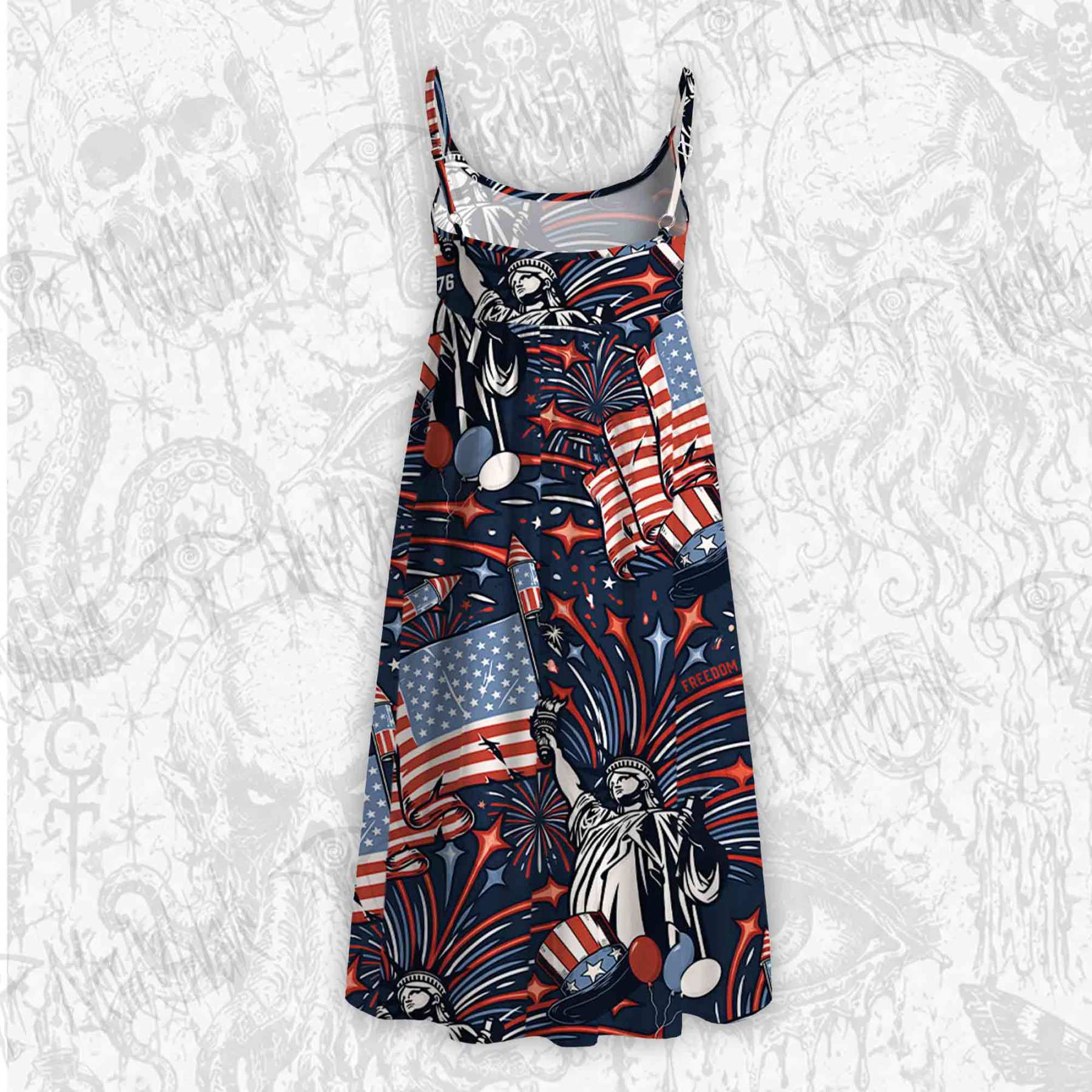 The Statue of Liberty Strap Midi Sundress