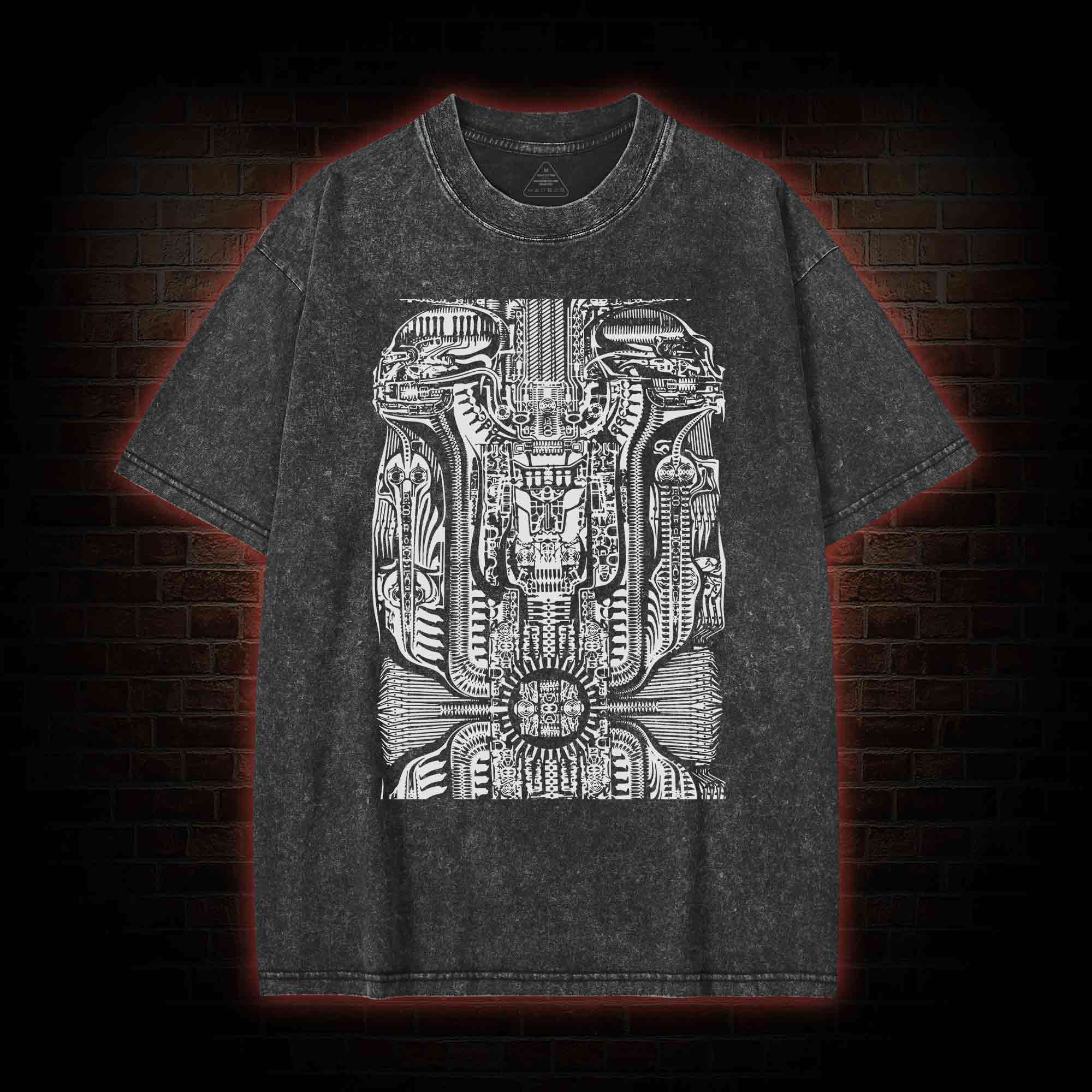H.R. Giger Tarot Design Washed T-shirt