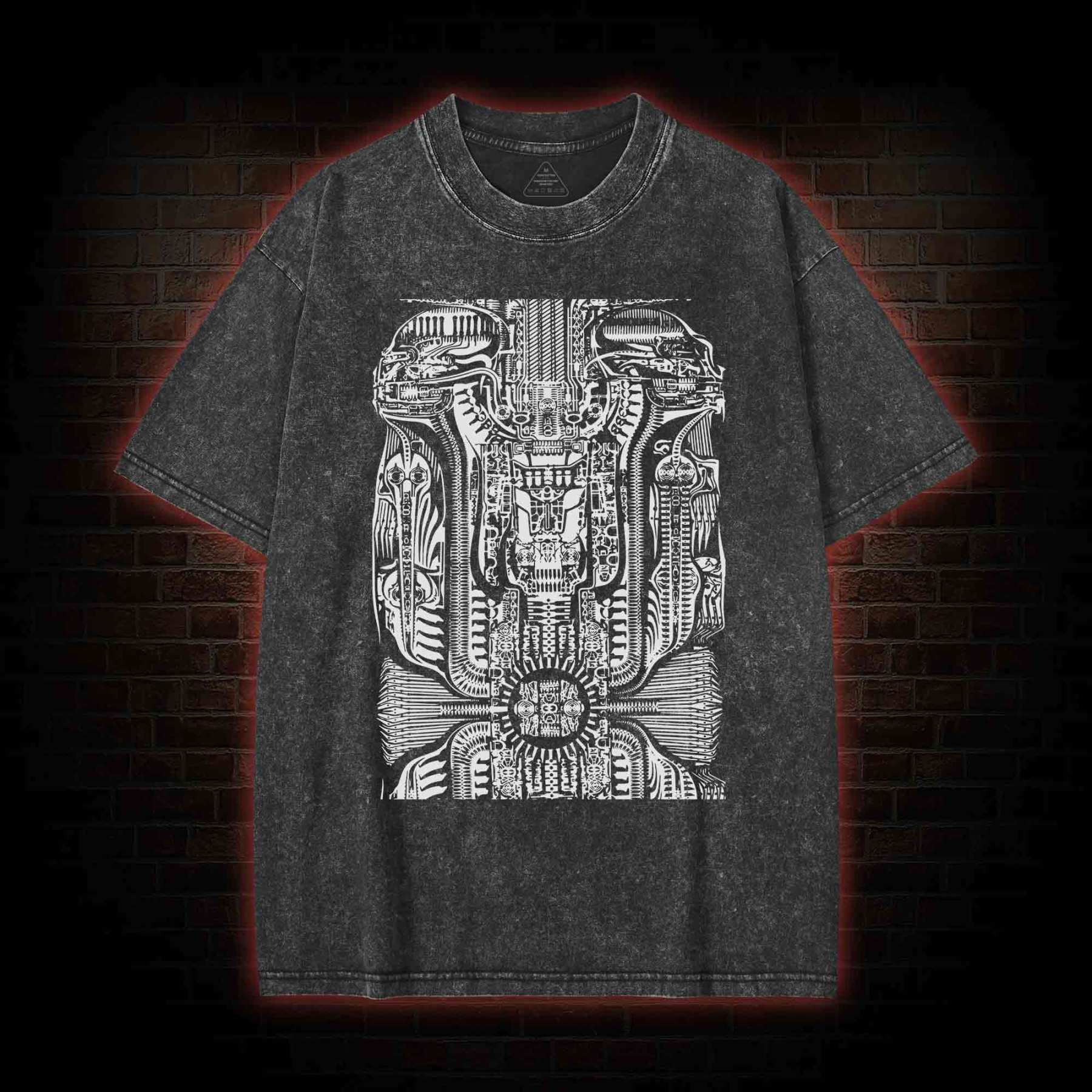 H.R. Giger Tarot Design Washed T-shirt