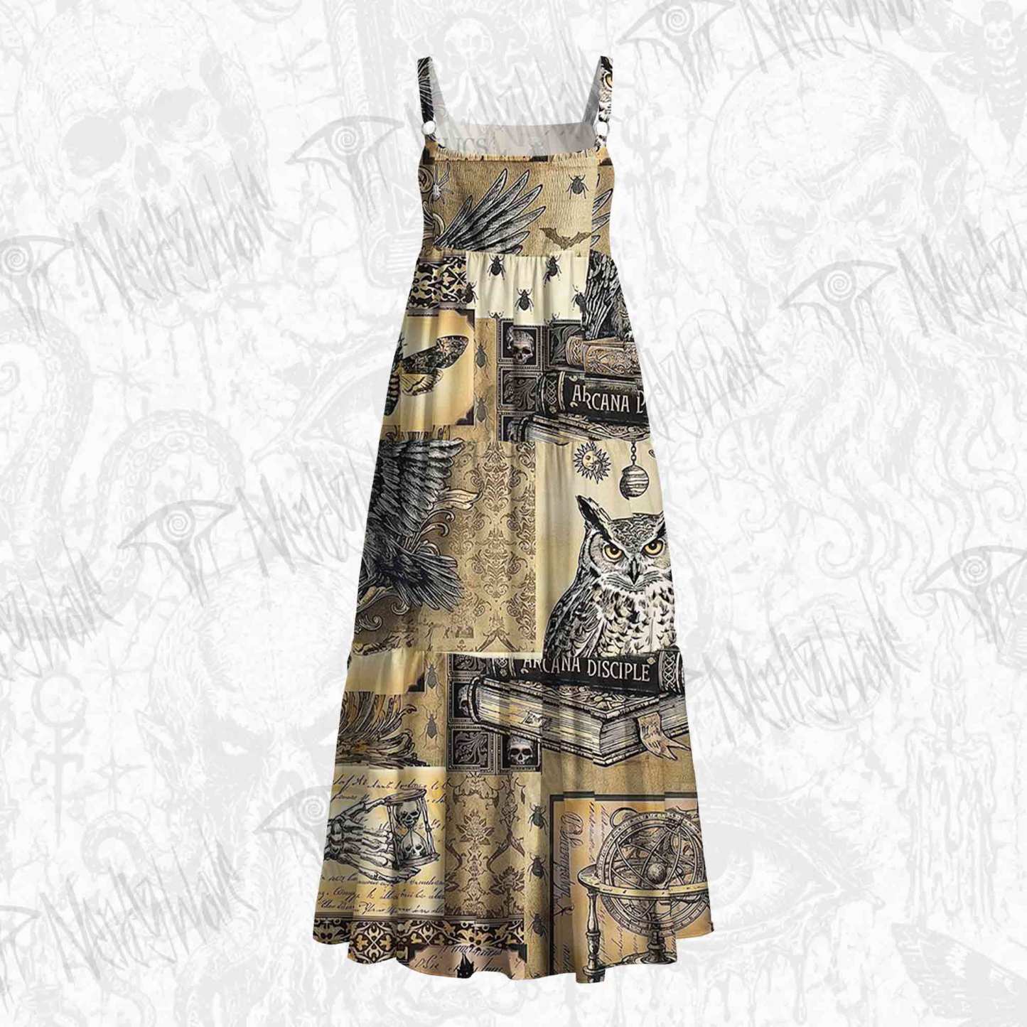 Tempus Fugit Wide Straps Maxi Dress