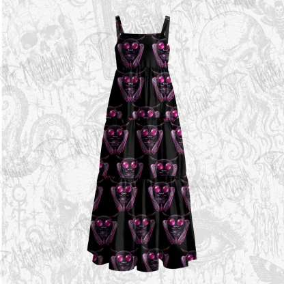 Neon Mothman Wide Straps Maxi Dress