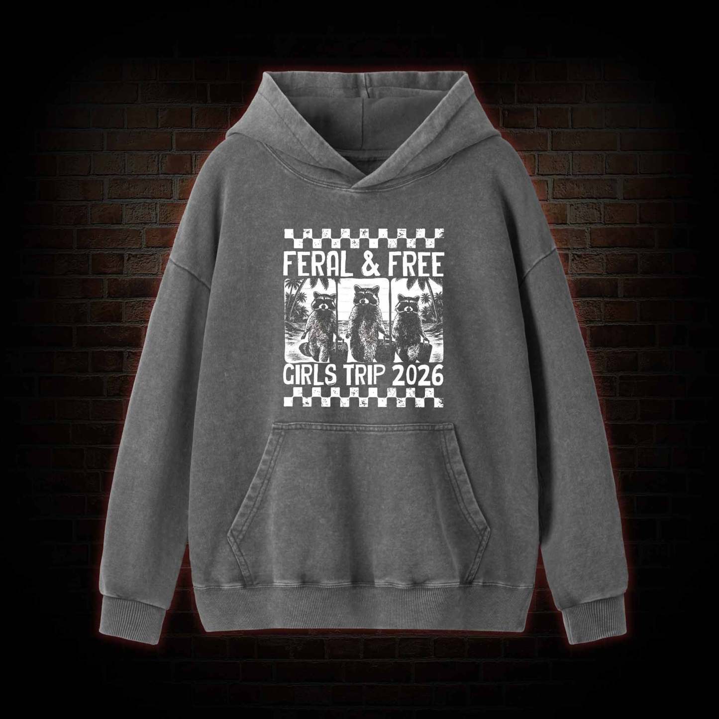 Feral & Free Washed Hoodie