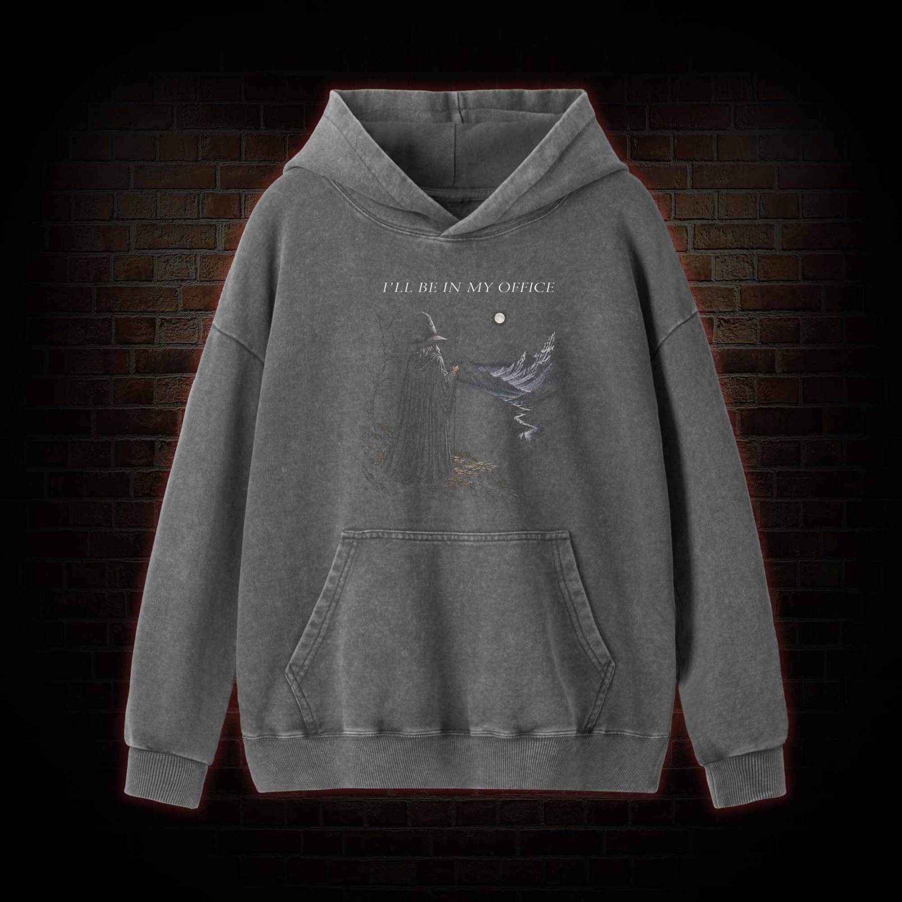 I'll Be in My Office Washed Hoodie