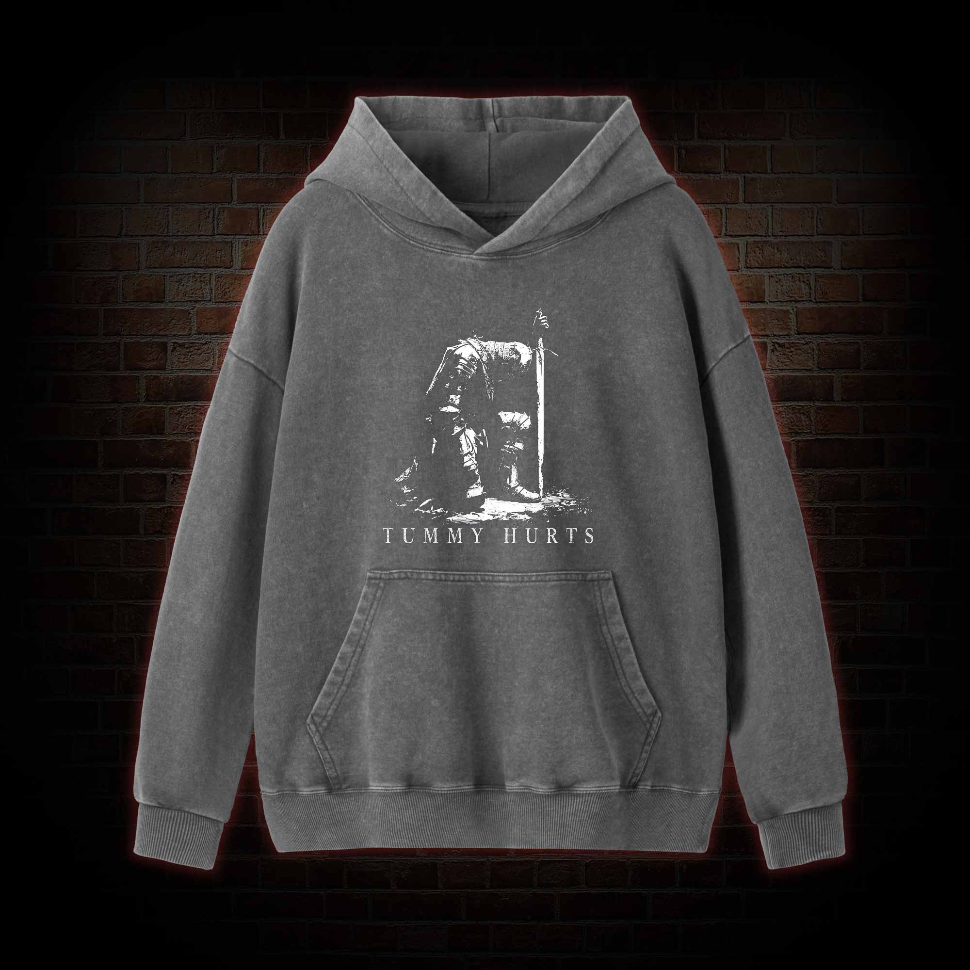 Dark Fantasy Knight Washed Hoodie