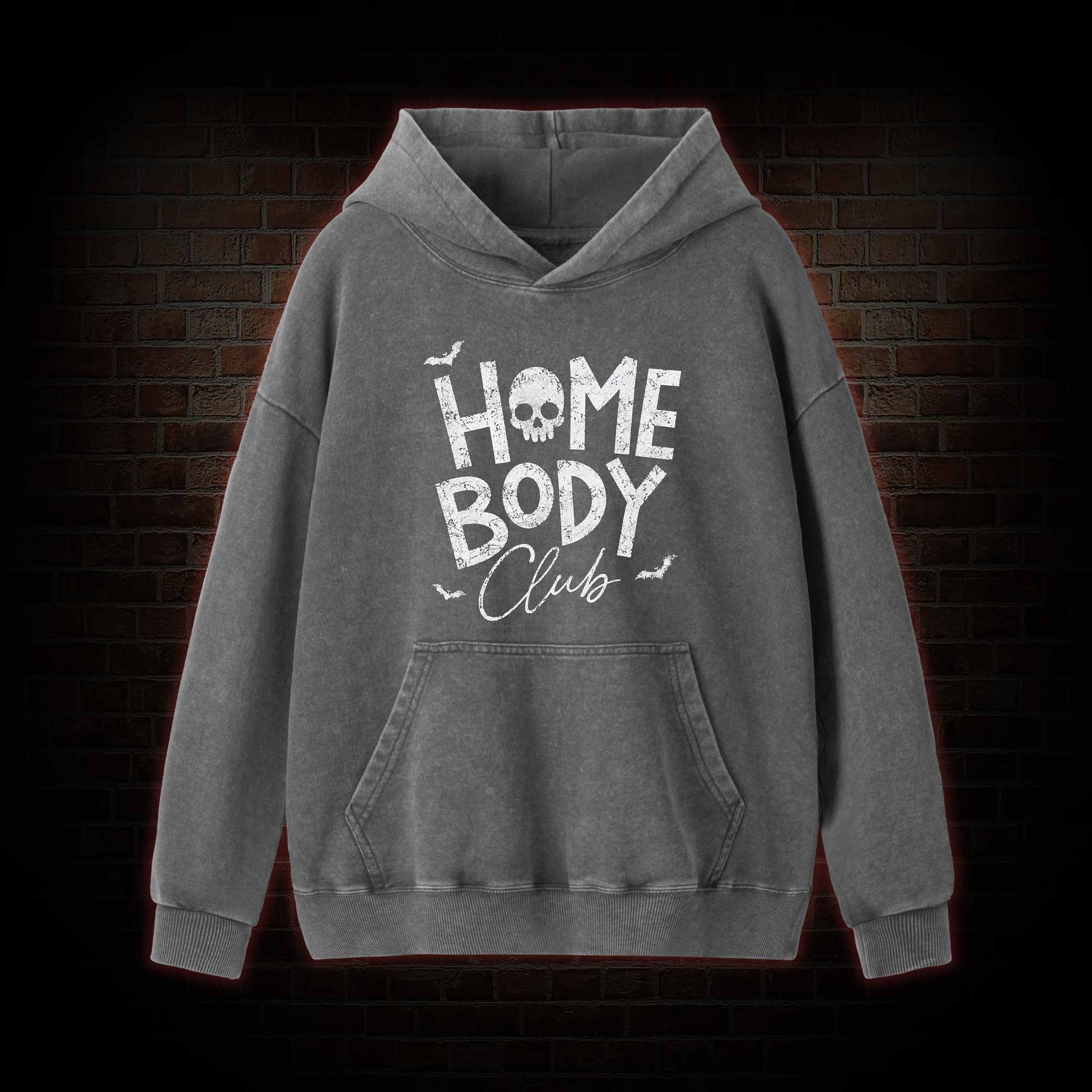 Goth Home Body Club Washed Hoodie