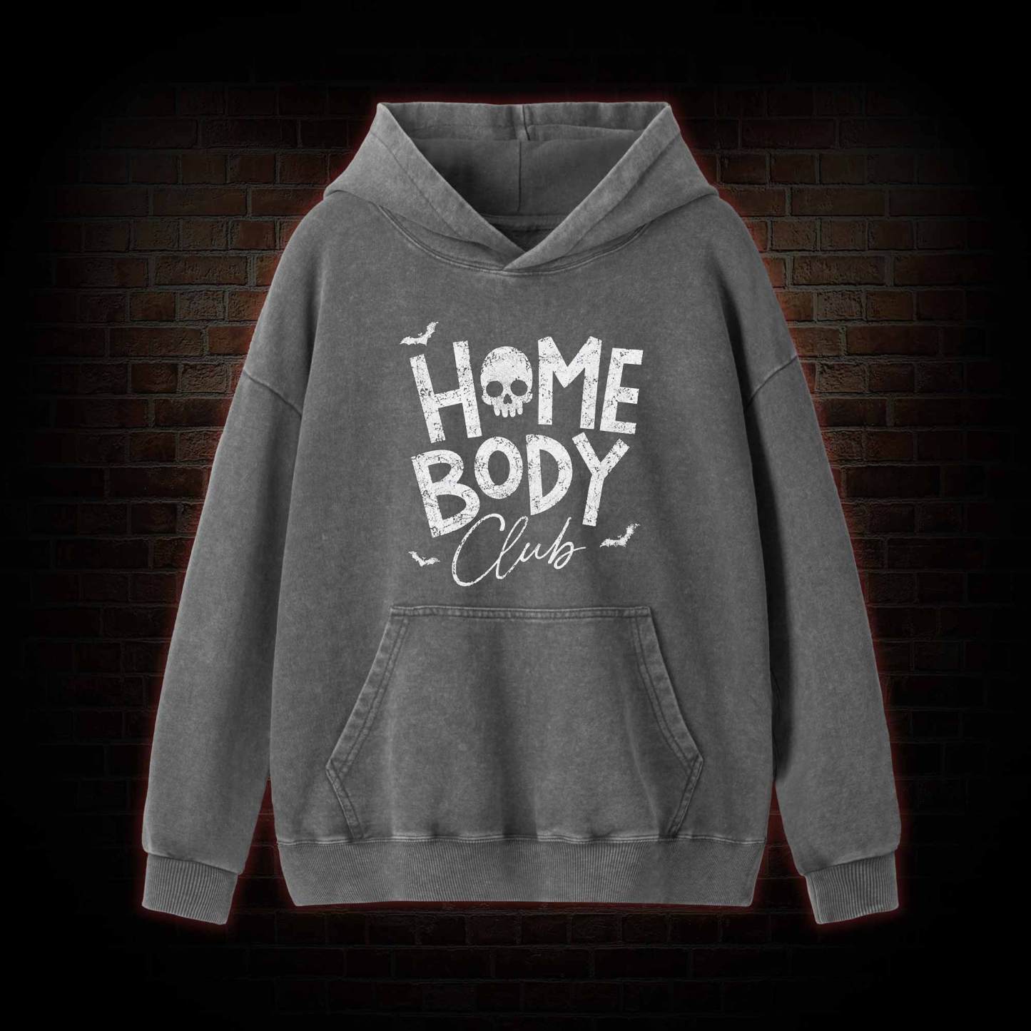 Goth Home Body Club Washed Hoodie