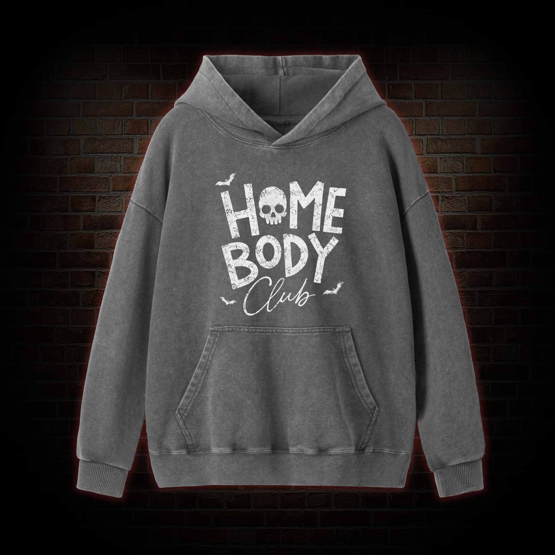 Goth Home Body Club Washed Hoodie