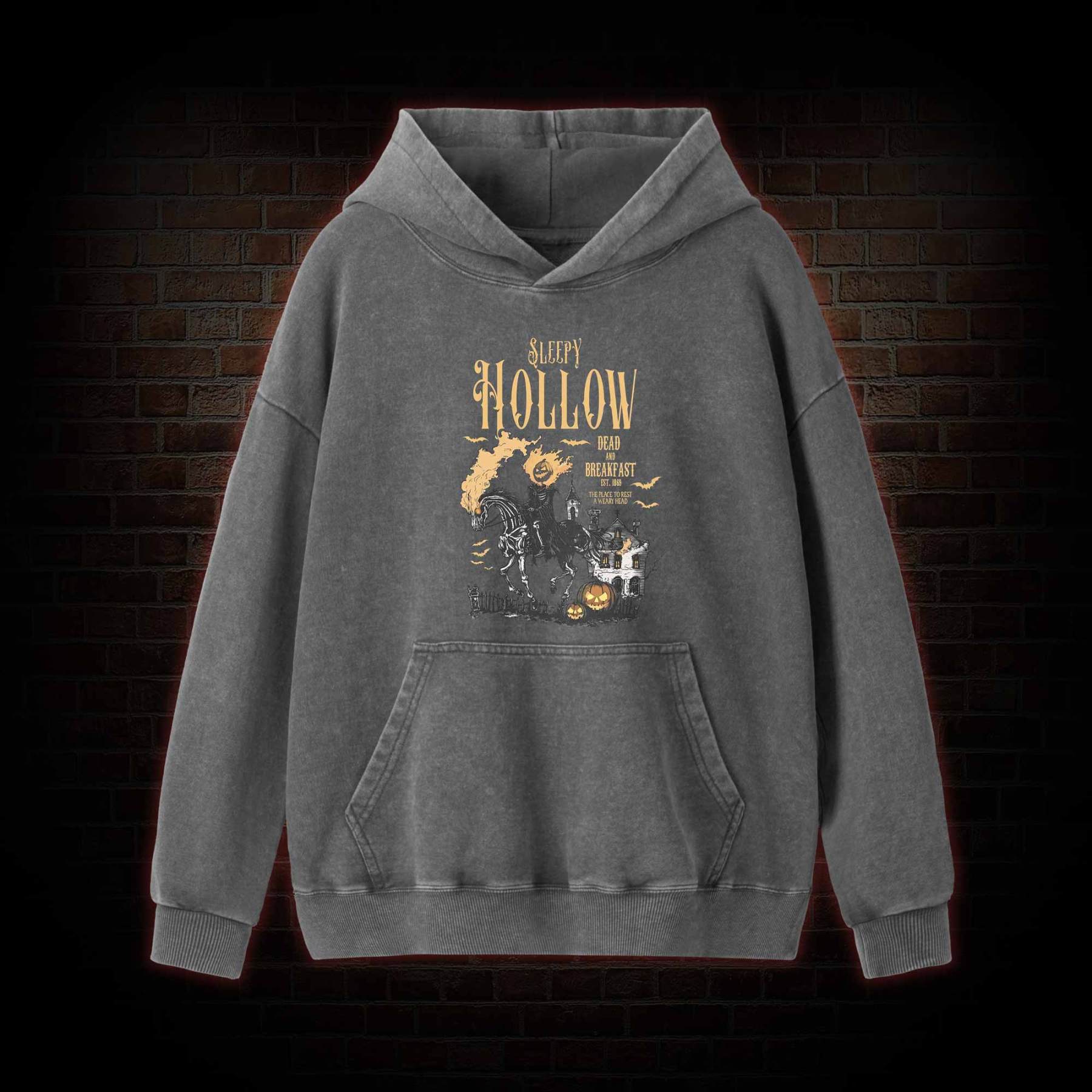 Comfort Colors Sleepy Hollow Halloween Washed Hoodie