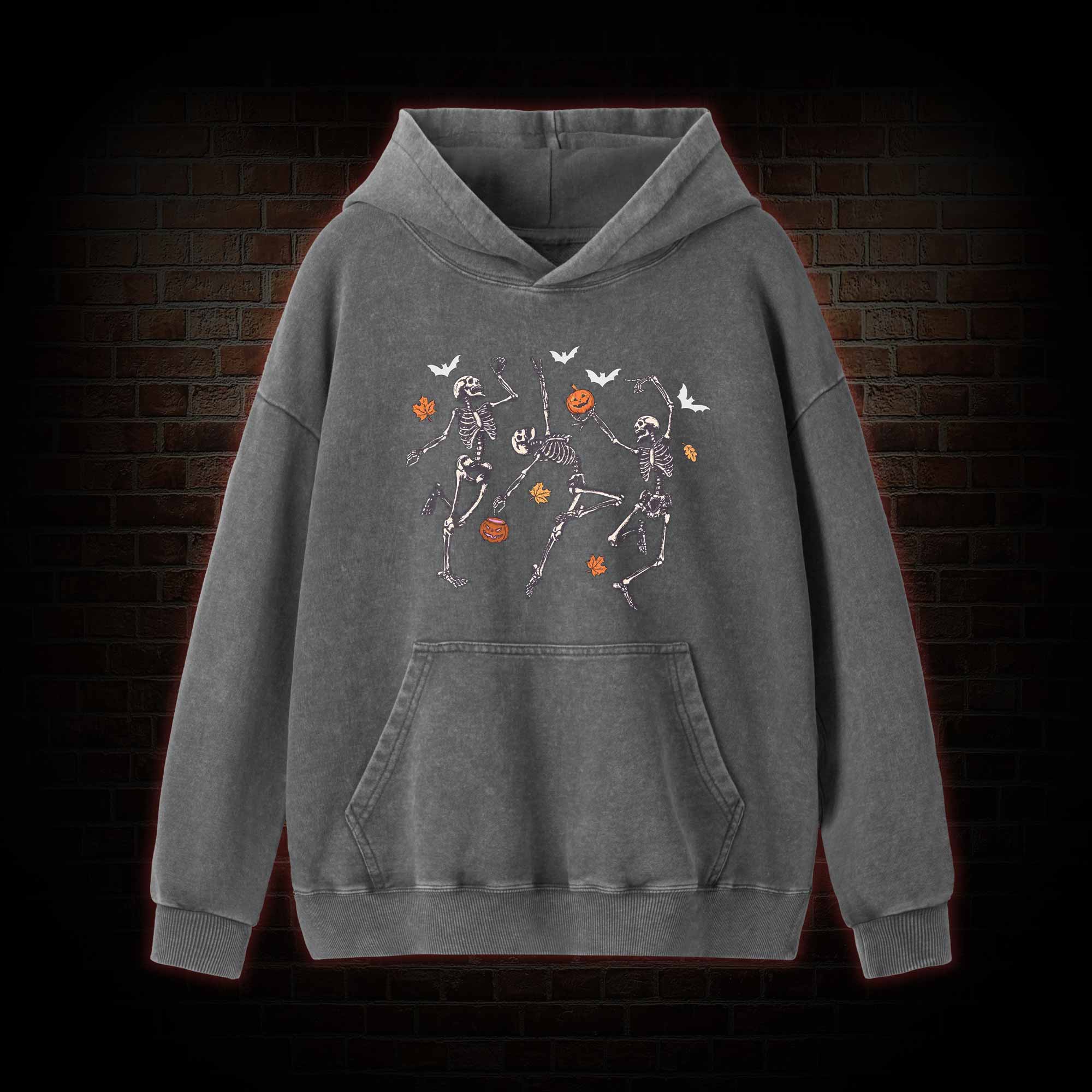 Dancing Skeletons Washed Hoodie
