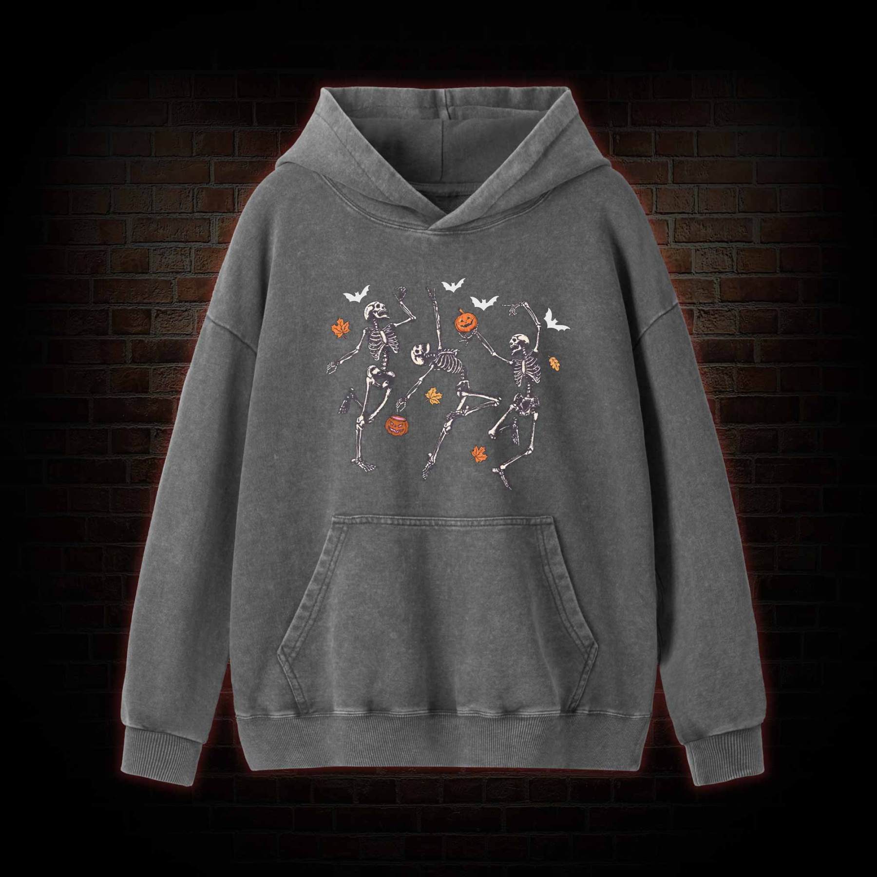 Dancing Skeletons Washed Hoodie