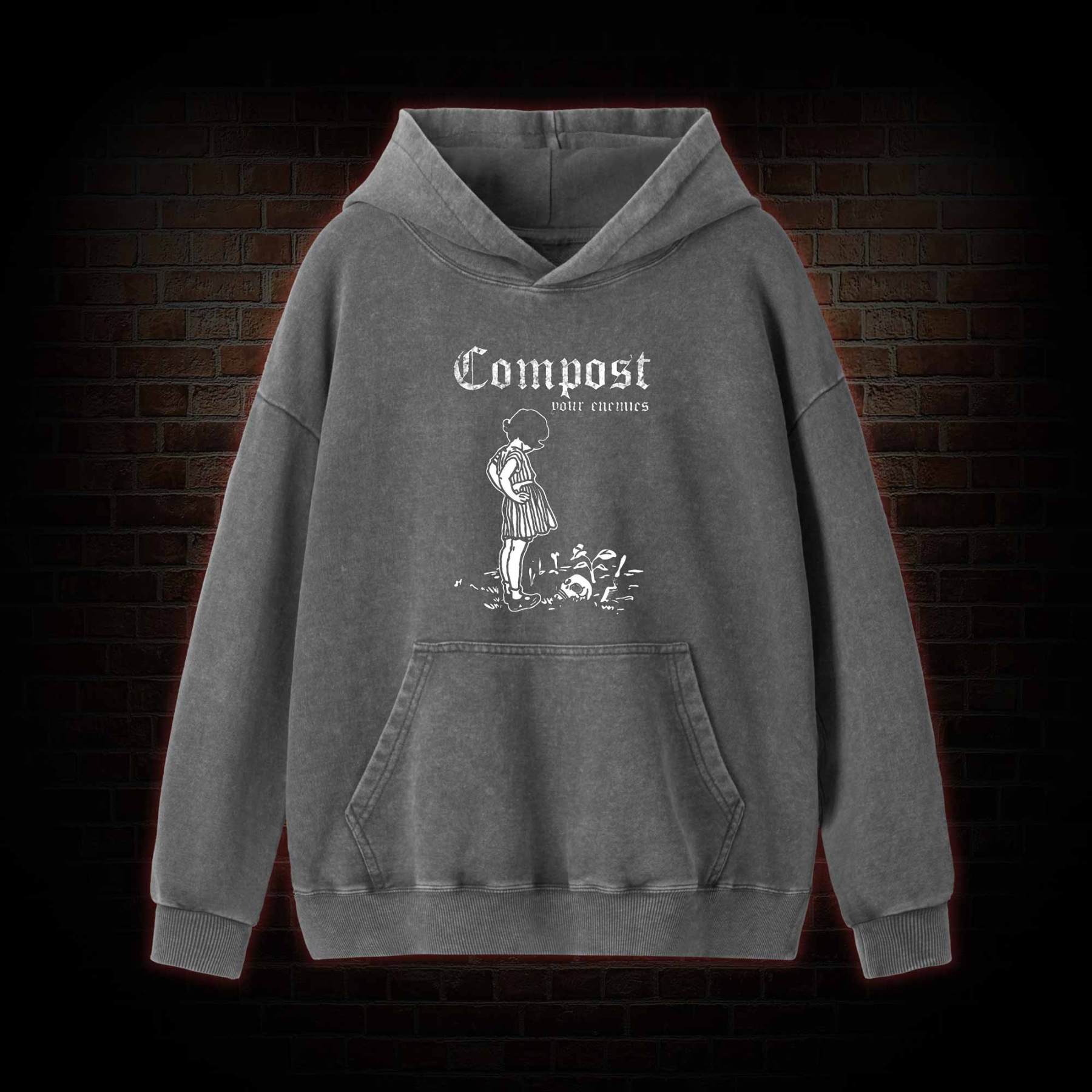 Compost Your Enemies Washed Hoodie