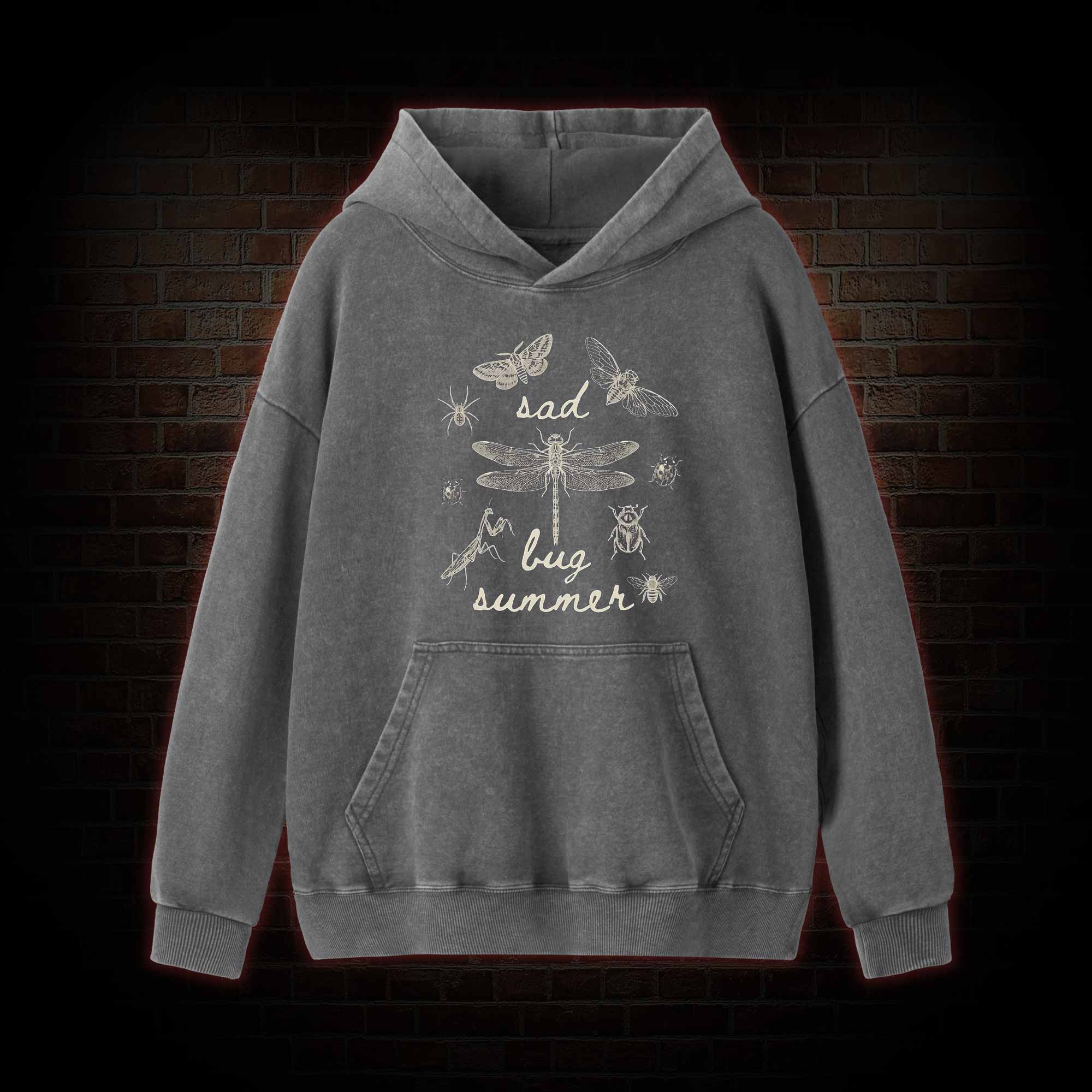 Sad Bug Summer Washed Hoodie