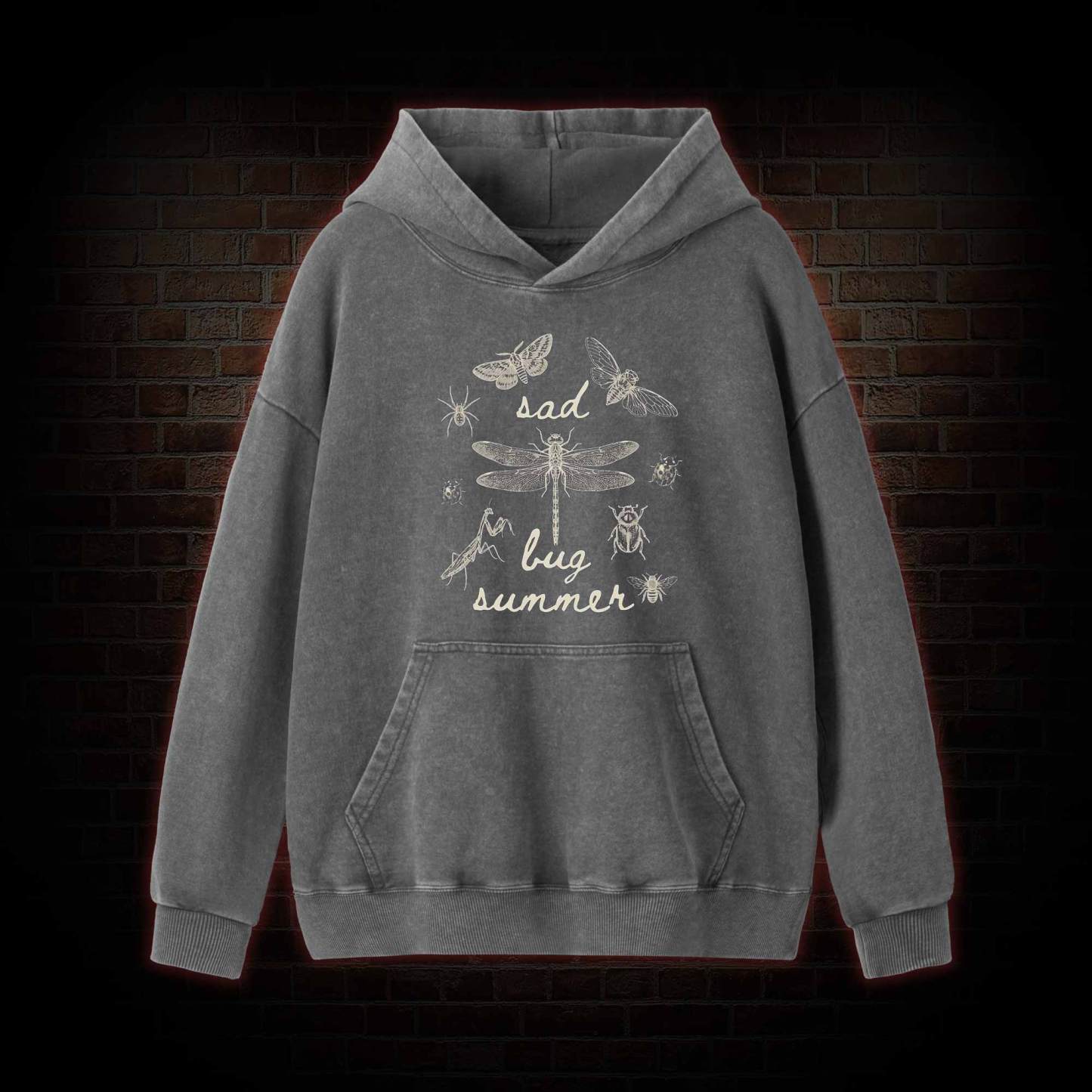 Sad Bug Summer Washed Hoodie