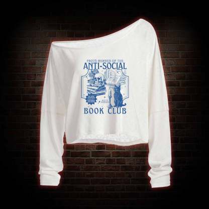 Anti-Social Book Club Off Shoulder Long Sleeve Top