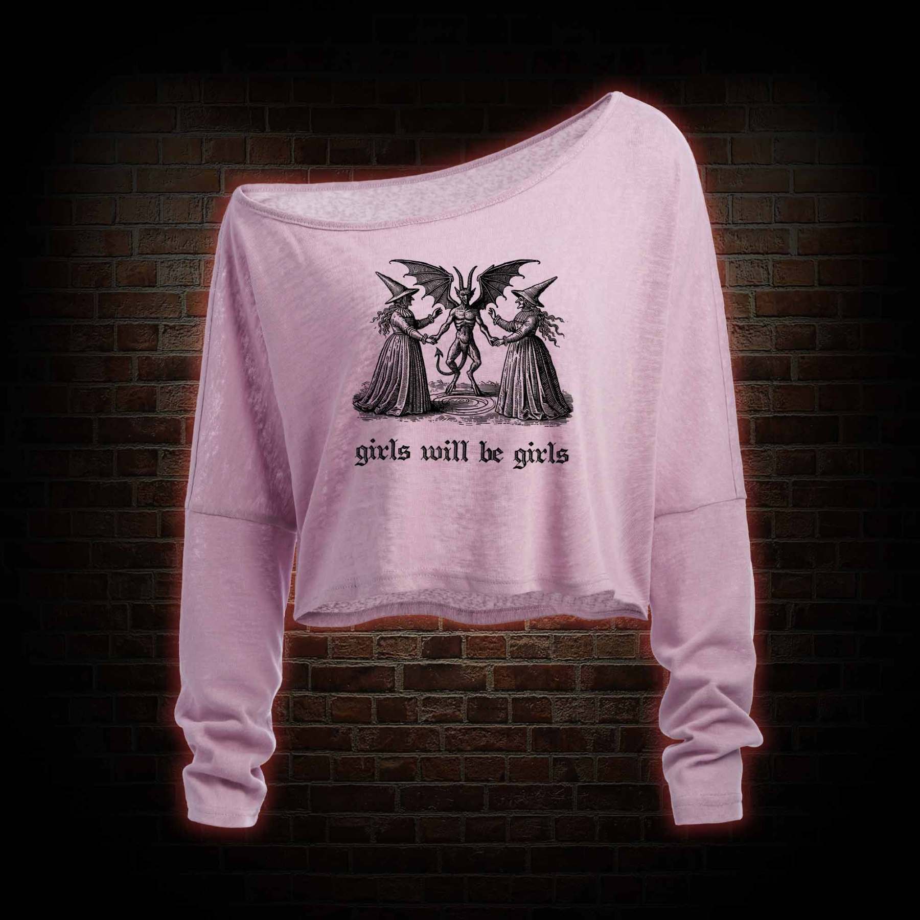 Girls Will Be Girls Off Shoulder Long Sleeve Top