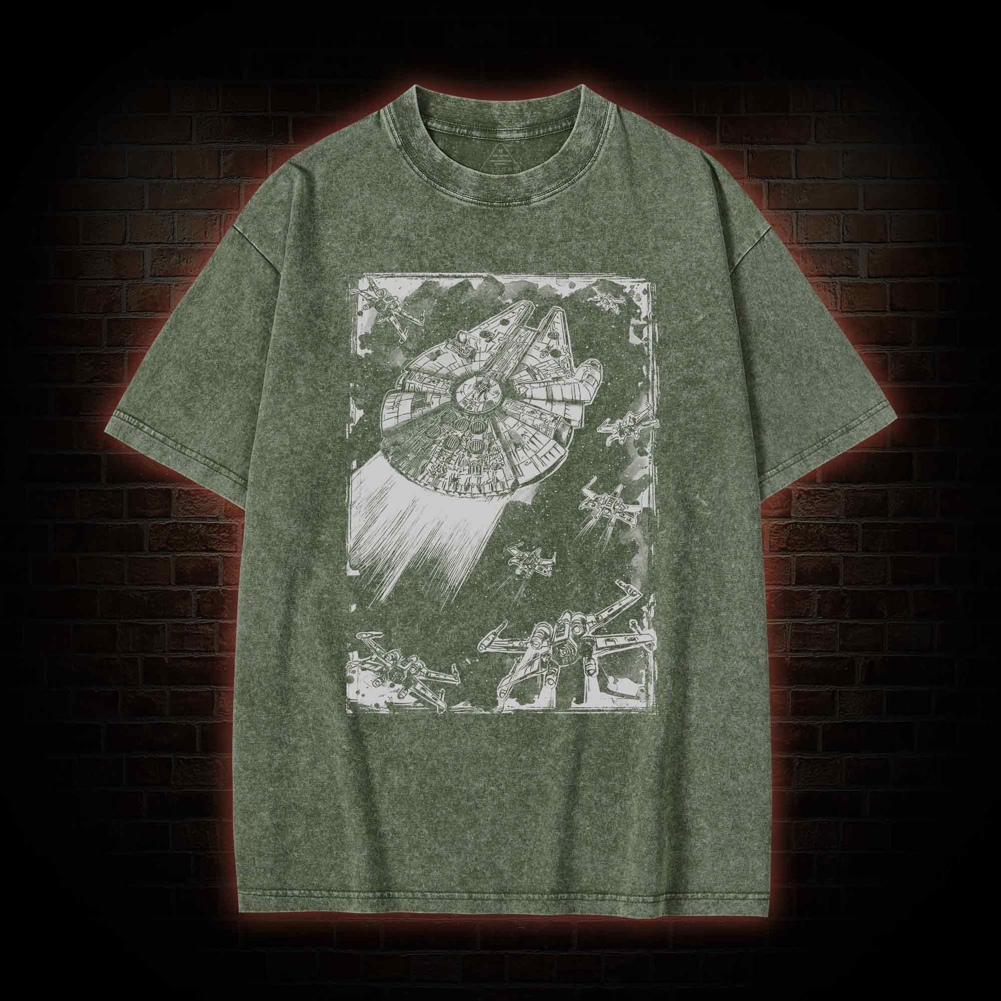 Vintage Space Ship Washed T-Shirt