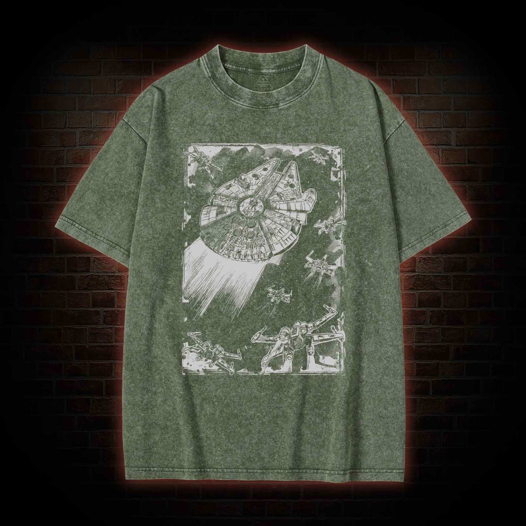 Vintage Space Ship Washed T-Shirt