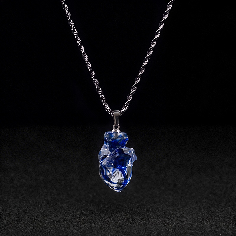 Crimson Crystal Heart Necklace