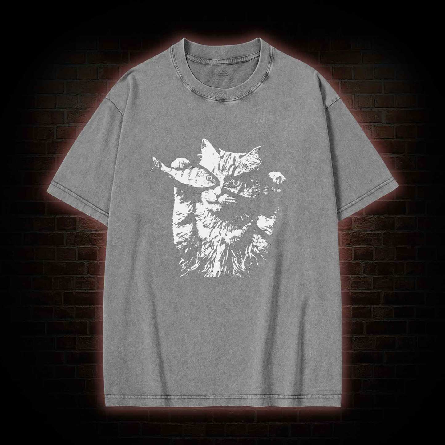 Fish Eye Cat Washed T-shirt
