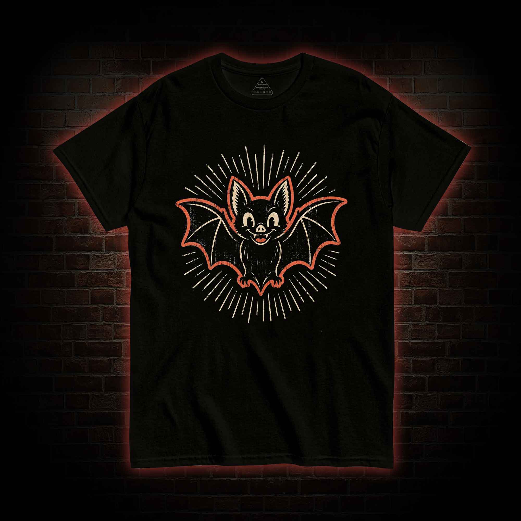 Vintage Cartoon Spooky Bat T-shirt