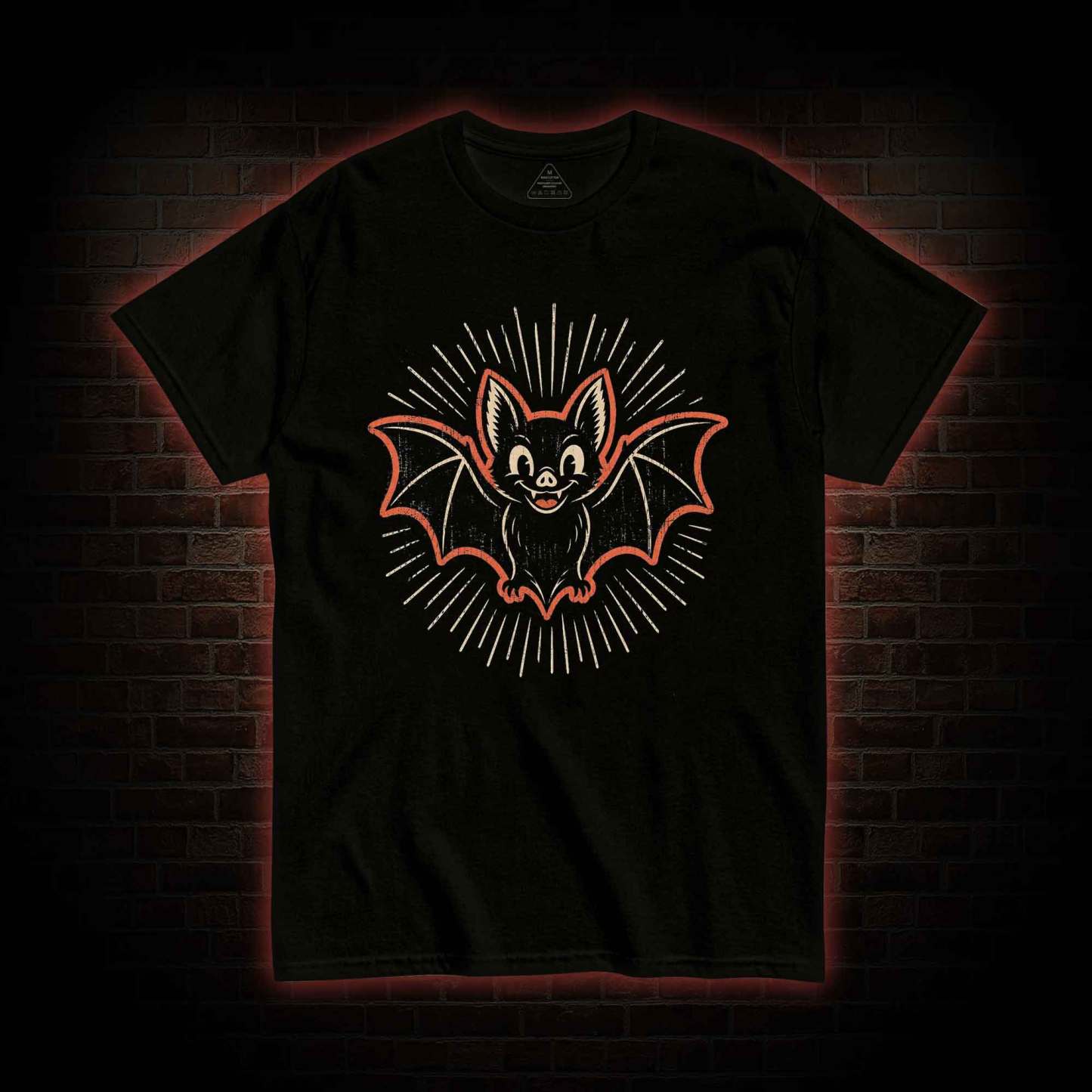 Vintage Cartoon Spooky Bat T-shirt