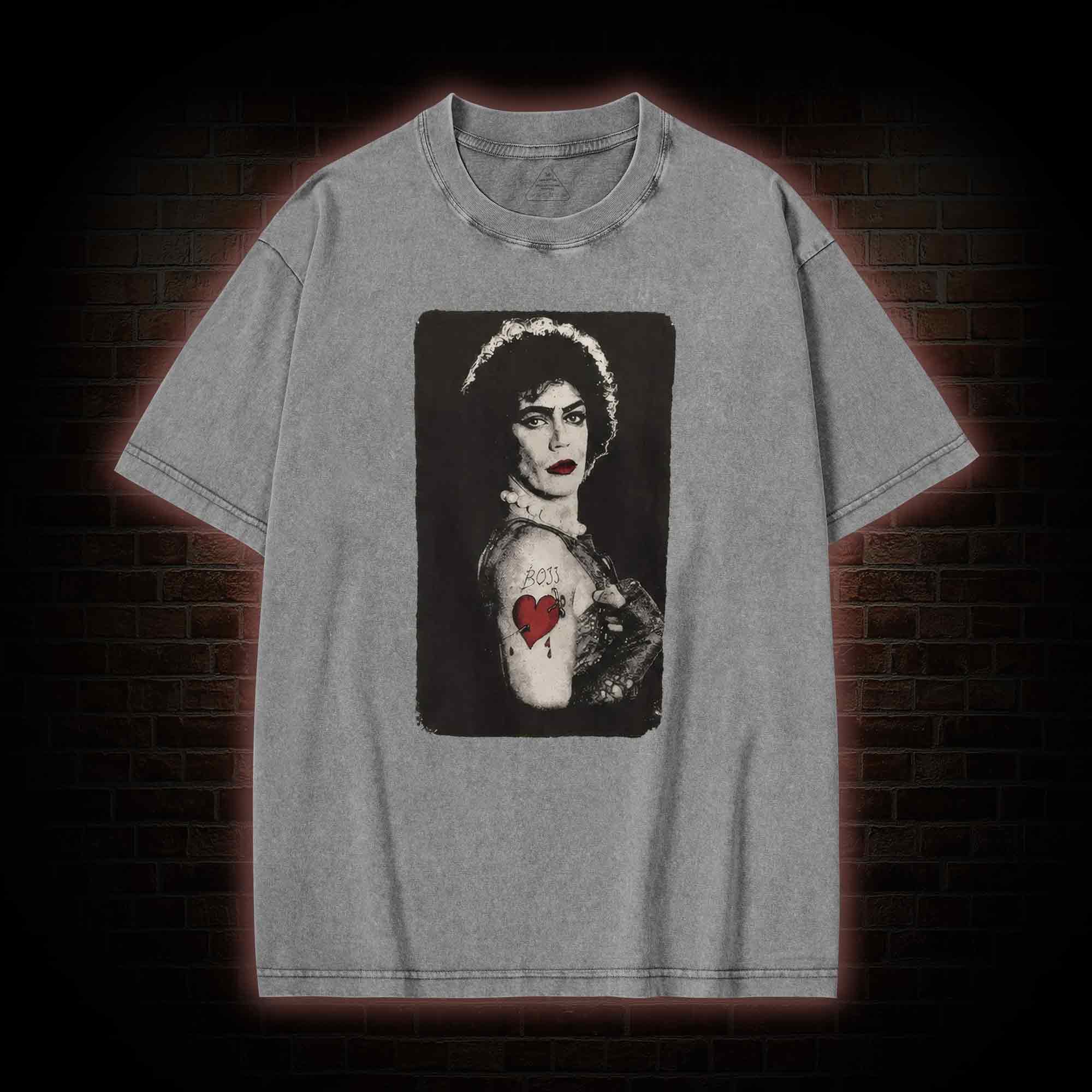 Vintage Boss Heart Tattoo Washed T-shirt