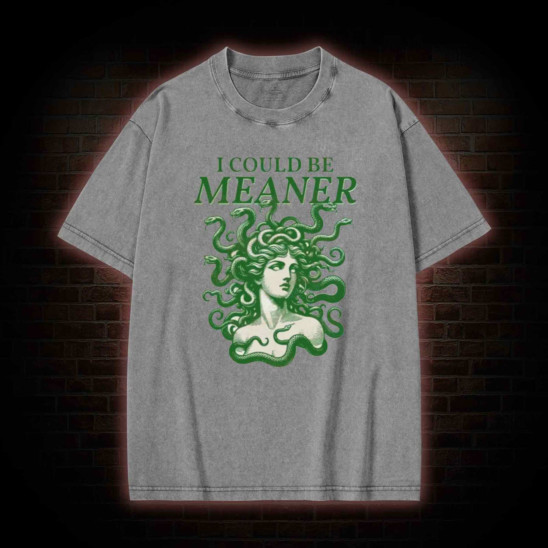 I Could be Meaner Washed T-shirt