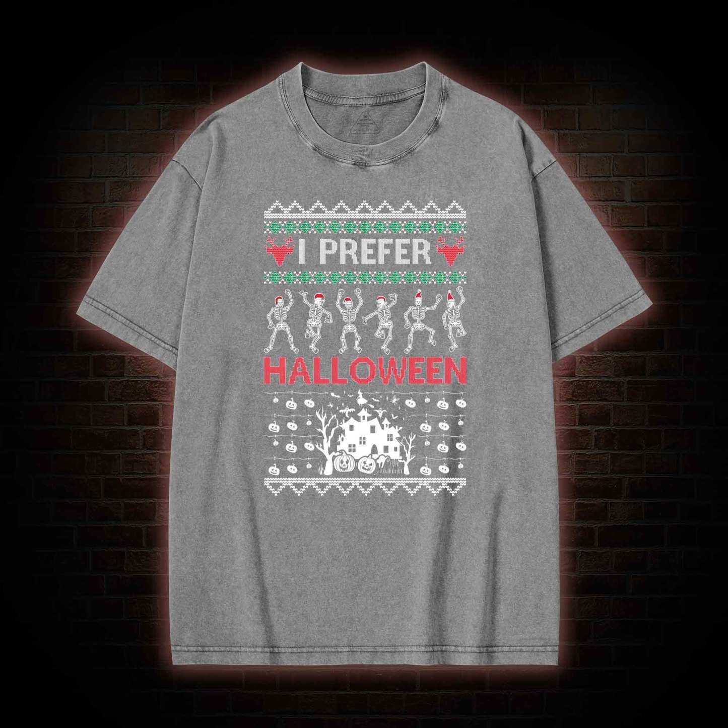 I Prefer Halloween Washed T-shirt