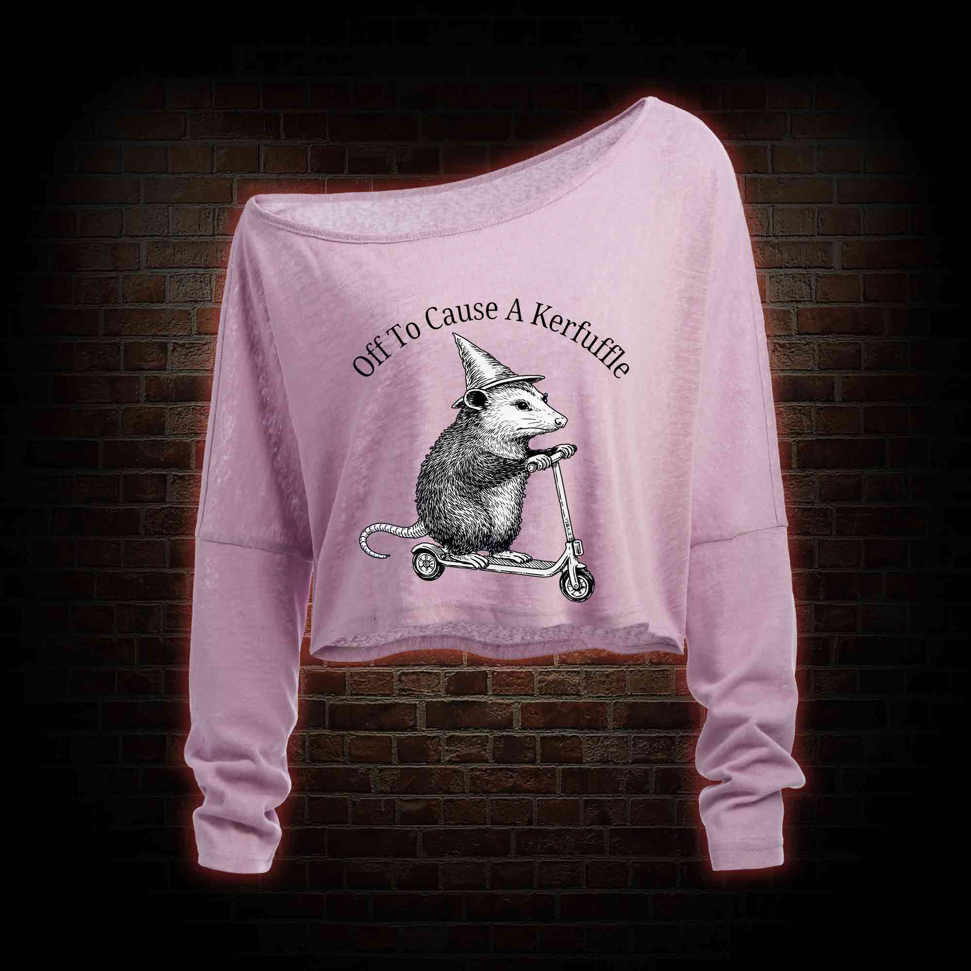 Cause a Kerfuffle Off Shoulder Long Sleeve Crop Top