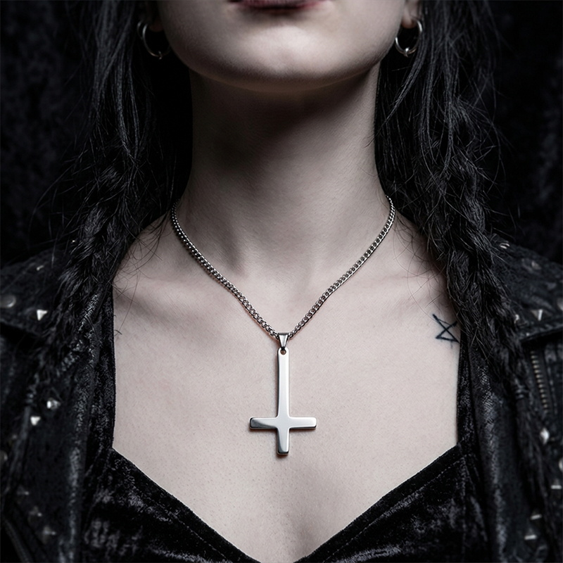 Inverted Cross Necklace