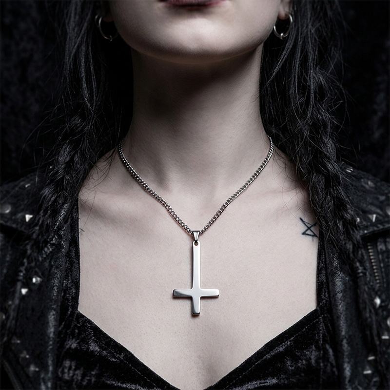 Inverted Cross Necklace